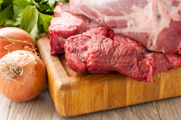 Carne de porco crua mista — Fotografia de Stock