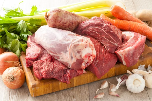 Mixed raw pork — Stock Photo, Image