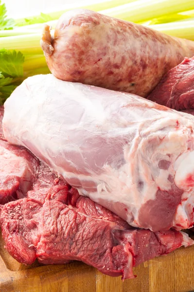 Mixed raw pork — Stock Photo, Image