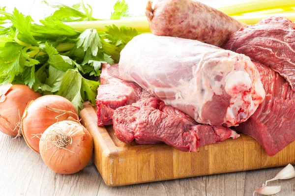 Mixed raw pork — Stock Photo, Image