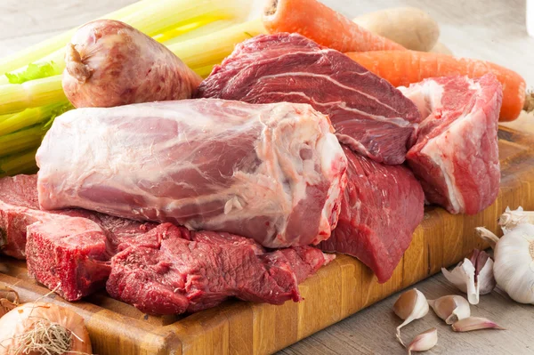 Mixed raw pork — Stock Photo, Image