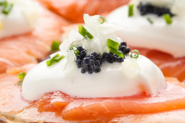 Smoked Salmon Blini — Stock Image Smoked Salmon Blini Stock Photo