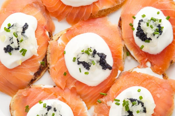 Smoked Salmon Blini — Stock Image Smoked Salmon Blini Royalty Free Stock Images
