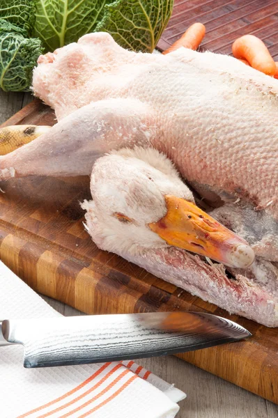 Goose ready to be cooked — Stock Photo, Image