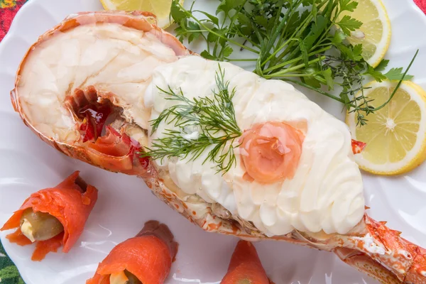 Lobster with mayonnaise — Stock Photo, Image