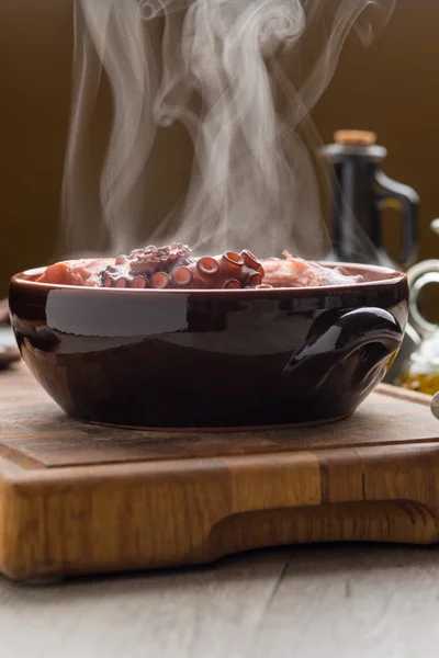 Polvo estufado com fumaça quente — Fotografia de Stock