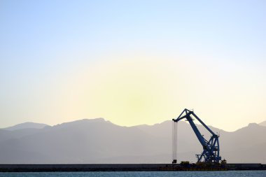 Port cargo crane clipart