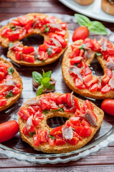 Friselle with tomatoes — Stock Photo, Image