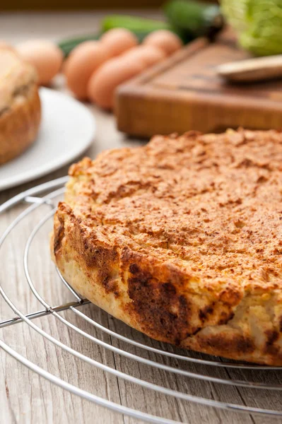 Pie stuffed with vegetables — Stock Photo, Image