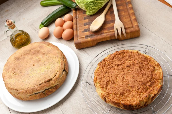 Pastel relleno de verduras —  Fotos de Stock