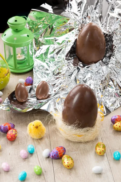 Easter eggs chocolate — Stock Photo, Image