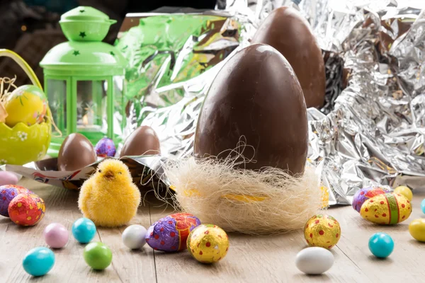 Easter eggs chocolate — Stock Photo, Image