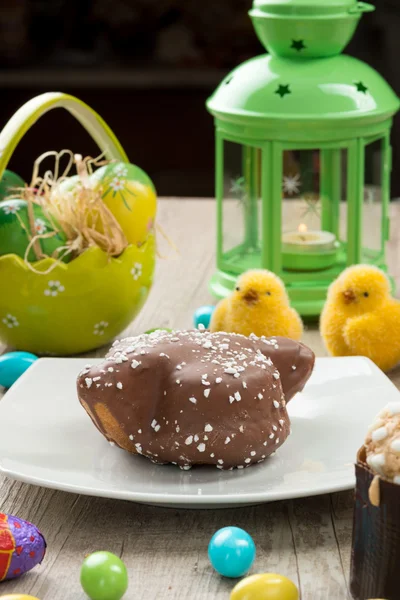 Easter dove cake chocolate — Stock Photo, Image