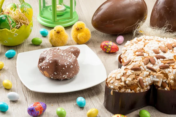 Easter dove cake chocolate — Stock Photo, Image