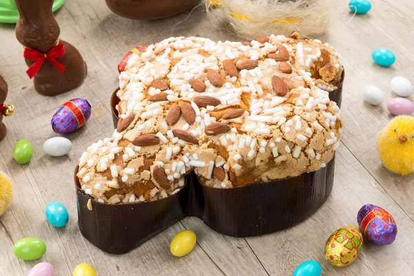 Easter dove cake chocolate — Stock Photo, Image