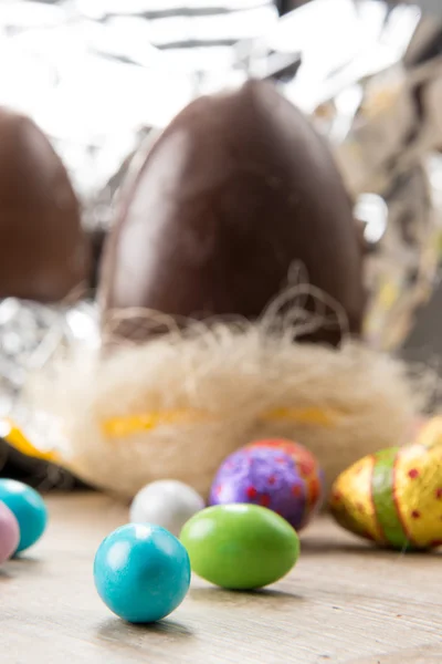 Easter eggs chocolate — Stock Photo, Image