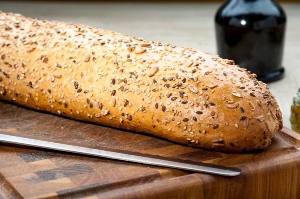 Хлеб с кунжутом — стоковое фото