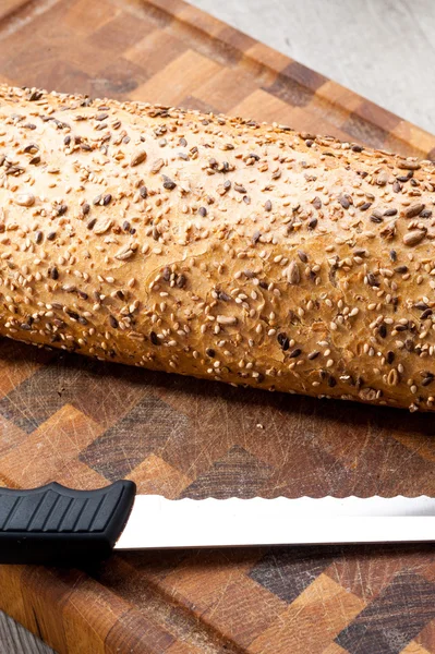 Bread with sesame seeds — Stock Photo, Image
