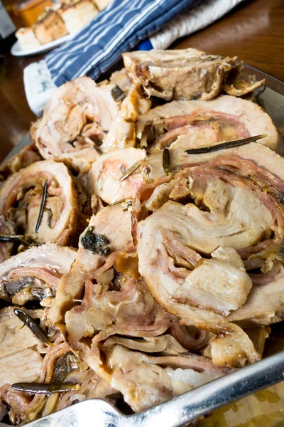 Baked slices of pork — Stock Photo, Image