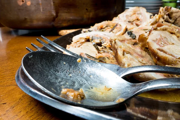 Baked slices of pork — Stock Photo, Image