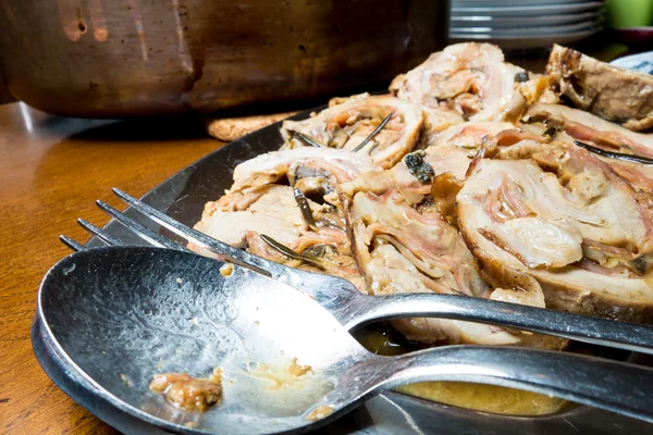 Baked slices of pork — Stock Photo, Image