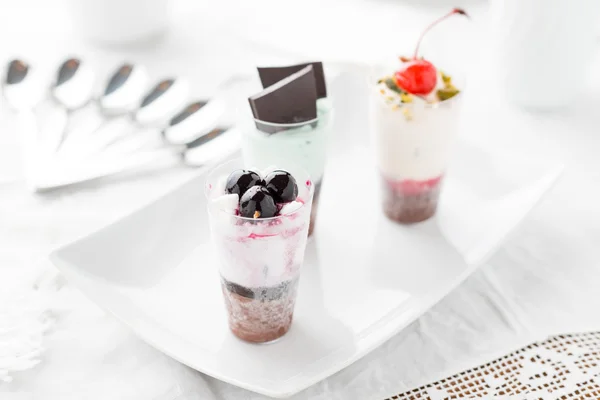 Helado en vasos — Foto de Stock