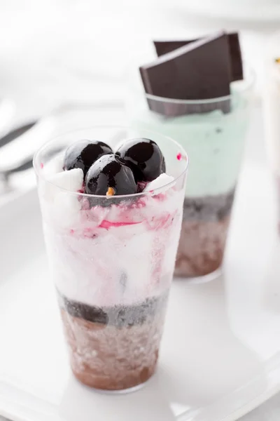 Ice cream in a glasses — Stock Photo, Image