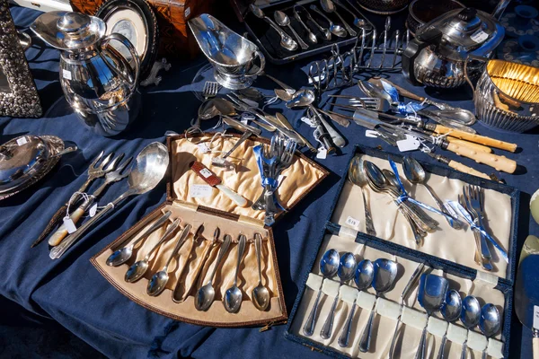 Old tableware layout — Stock Photo, Image