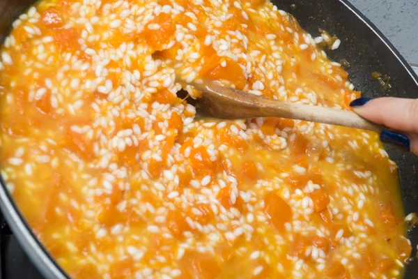 Tasty pumpkin risotto — Stock Photo, Image