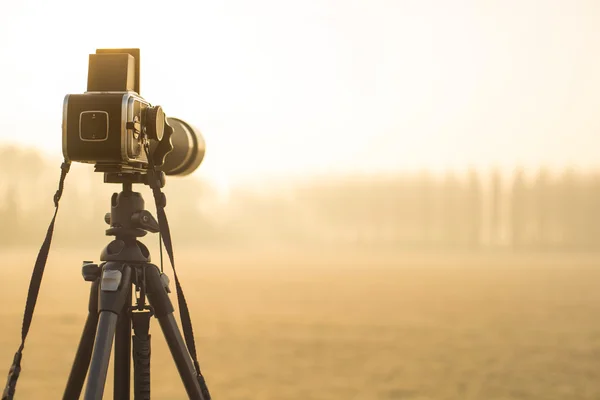 Vintage camera on  background — Stock Photo, Image