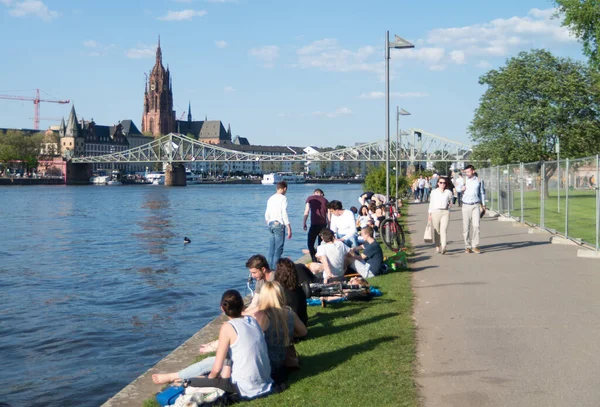 Blick Auf Frankfurt Main Deutschland — Stockfoto