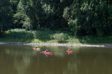 Elbe Nehri manzarası, Almanya