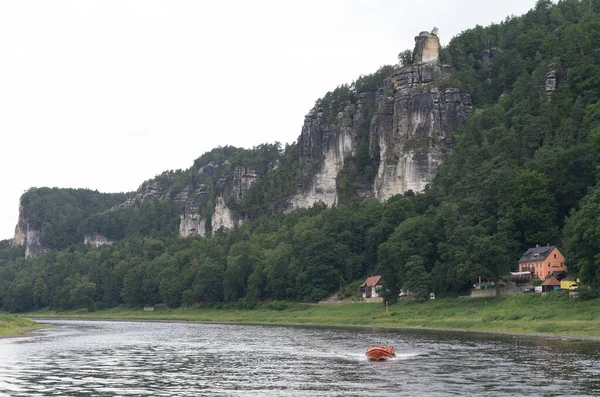 Elbe Nehri Manzarası Almanya — Stok fotoğraf