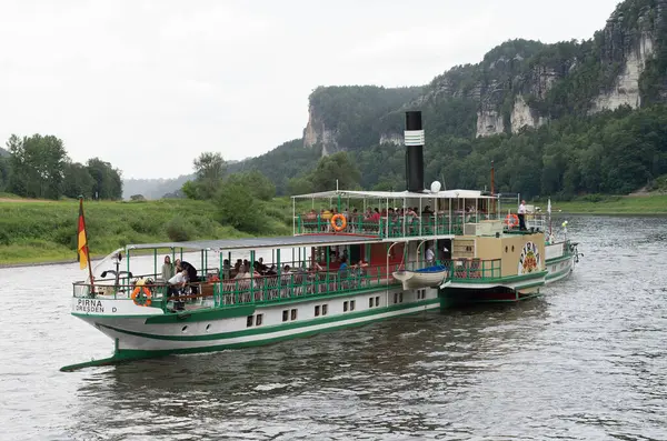 Vista Del Río Elba Alemania — Foto de Stock