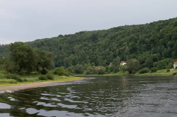 Över Älven Elbe Tyskland — Stockfoto