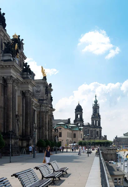 Veduta Della Città Dresda Germania — Foto Stock