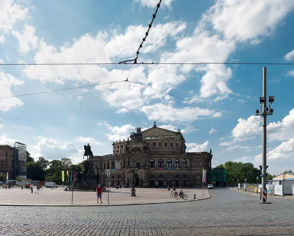 Zicht Stad Dresden Duitsland — Stockfoto