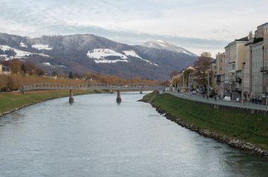 Avusturya 'nın Salzburg şehri manzarası