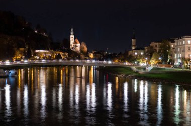 Avusturya 'nın Salzburg şehri manzarası