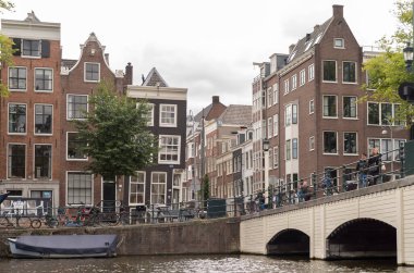 Amsterdam şehri manzarası, Hollanda