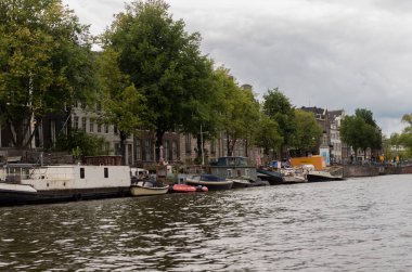 Amsterdam şehri manzarası, Hollanda