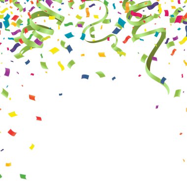 Aziz Patrick Günü sınırında yeşil dört ve balonların arkasında ağaç yapraklı yoncalar. Vektör çizimi. Parti davetiyesi tasarımı, tipografik şablon. Şanslı ve başarı sembolleri