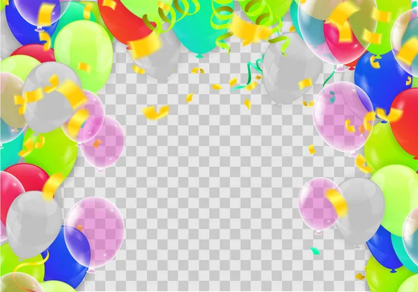 Festive Fond Lumineux Avec Des Ballons — Image vectorielle