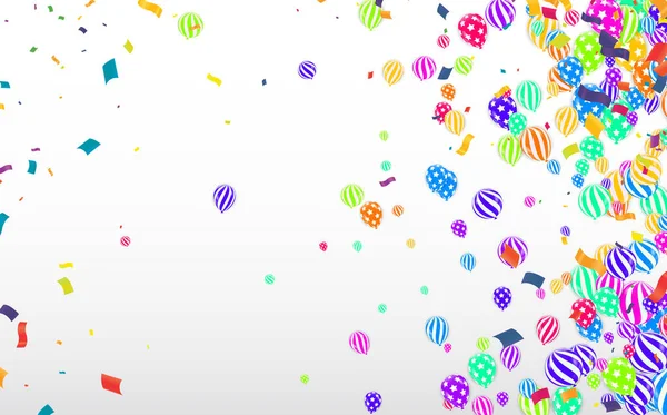 Fondo Festivo Con Globos Colores Banderas Vector — Vector de stock