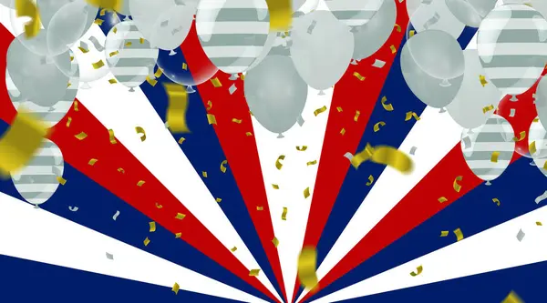Verzameling Van Lichtwitte Grijze Ballonnen Vliegen Een Rij Geïsoleerd Achtergrond — Stockvector
