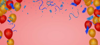 Altın, kırmızı ve yılan balıklarıyla kutlama partisi afişi