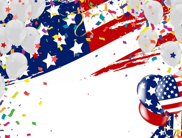 Feliz Día Del Trabajo Banner Vector Ilustración American Patriotic Background — Archivo Imágenes Vectoriales