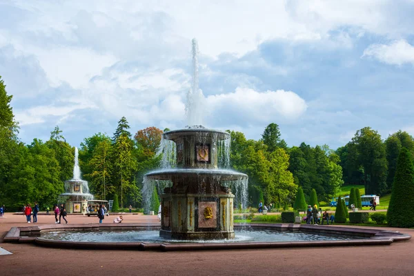 Petersburg Petrodvorez Russland August 2020 Große Römische Brunnen Unteren Park — Stockfoto