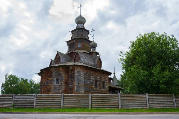 Trasfigurazione Chiesa Del Xviii Secolo Presso Museo Architettura Legno Suzdal — Foto Stock