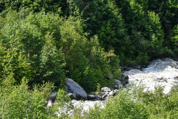 Tseyglaciären Smälter Varm Sommardag Och Bildar Många Stora Och Små — Stockfoto